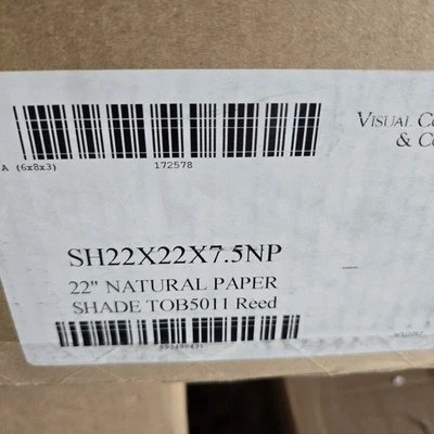 Visual Comfort NEW 22" Natural Paper Shade ONLY for TOB5011 Reed SH22x22x7.5NP - Image 1 of 4