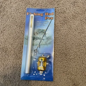 Fishing Rod and Reel Combo Set Telescopic Pocket Pen Fishing Rod expands to 38". - Picture 1 of 2