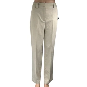 NEW NA-KD Women's Cream Twill High Waisted Straight Leg Trousers Dress Pants 36 - Picture 1 of 5