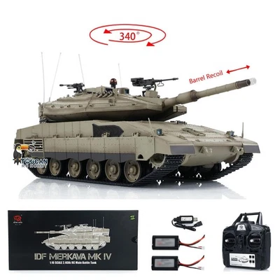 HengLong 1/16 RC Military Battle Tank IDF Merkava IV 3958 IR BB Shooting Smoke - Image 1 of 4