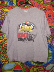 2008 NASCAR 50 years of Great Daytona 500 Champions gray t-shirt size XL - Picture 1 of 7