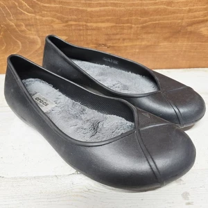 Crocs Dual Comfort Olivia II Damen-Ballerinas 7 schwarz mit Fellfutter Innensohle - Bild 1 von 6