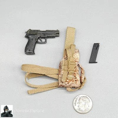 1:6 scale Very Hot Toys Sig P226 Pistol w/ AOR1 Holster for 12" Figures - Image 1 of 2
