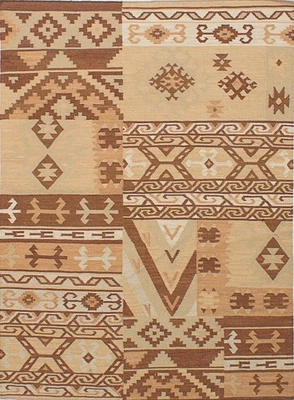 Vintage Hand Woven Traditional Kilim Rug 4'10" x 6'7" Oriental Wool Carpet - Image 1 of 2