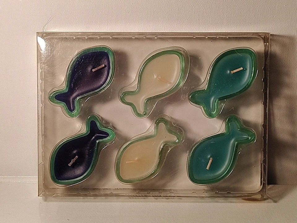 Vintage Fish Candles 6 Pack By Royal Little Lights NEW In Box Cinnamon Retired - Image 1 of 4