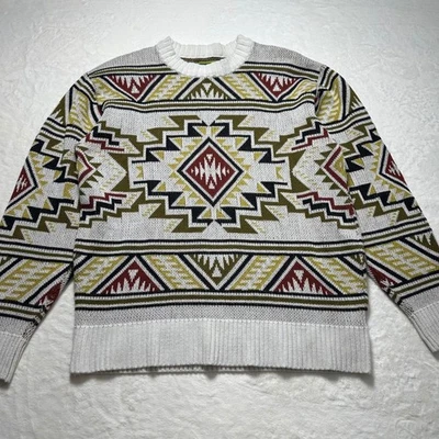 Urban Outfitters Mens Medium Geometric Aztec Knit Sweater Pullover OHanlon Mills - Image 1 of 4