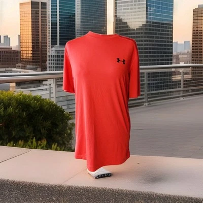 Under Armour  "HeatGear" Luminous Orange Running / Gym Top Size Small - Image 1 of 4