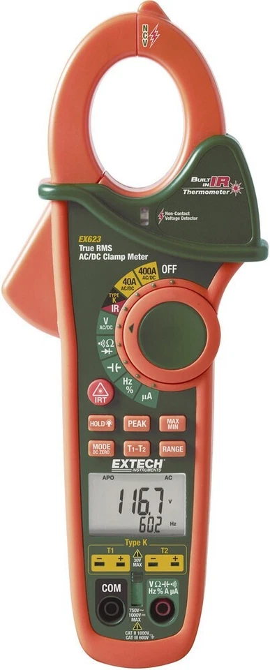 Extech EX623 digitaler Hand-Multimeter Stromzange Zangenamperemeter 1661771 - Bild 1 von 1