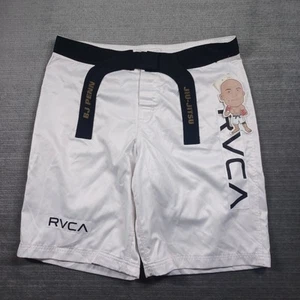 RVCA BJ Penn Shorts Uomo 33 Bianco UFC MMA Prodigy Hawaii Jiu Jitsu Cintura Nera - Foto 1 di 12