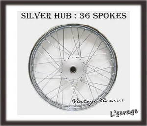 [LG1350]*NEW*HONDA XL100 K0-1976 SL100 FRONT WHEEL RIM+ HUB+ CHROME SPOKE [F10S] - Picture 1 of 3