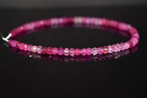 Handmade RED PINK RUBY GEMSTONE GRADE AAA MICRO FACETED Rondelle  BEADS 7.5MM
