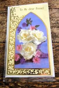 Vintage 1970s / 1980s Sealed Unused Card Happy Birthday To My Dear Friend - Picture 1 of 2