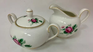 ROYAL CROWN Germany Pitcher and Sugar with Lid Roses #62 - Picture 1 of 7