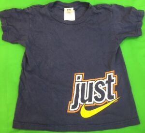 VTG 90's Nike Just Do it Youth T-Shirt SZ 5-6 Double Sided Spell Out Print Rare