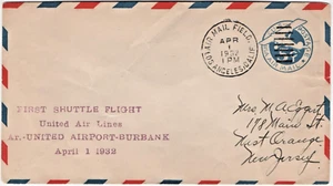 1932 United Air Lines First Shuttle Flight United Airport Burbank, Los Angeles - Picture 1 of 2