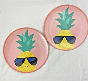 Lote de 2 Gafas de Sol Piña en Platos de Melamina 10.5 Días Escuadrón Sol de Verano NUEVAS - Imagen 1 de 5