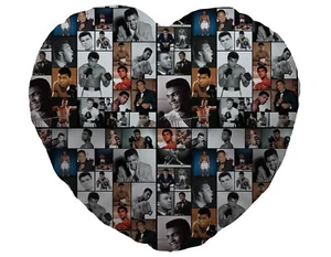 Colour Nelson Mandela Fan Montage Design Heart Shaped Cushion Valentines Day - Picture 1 of 2