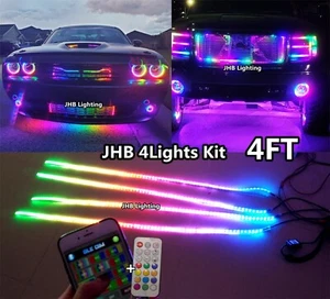 JHB 4PCS 4FT 48" Dream CHASING FLOW Cars Front Grill Underglow LED Strips Lights - Picture 1 of 4