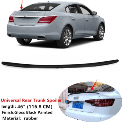 46'' Universal Rear Trunk Spoiler Lip Wing Black Fit For Buick LaCrosse 2010-16  Foto 1 de 4