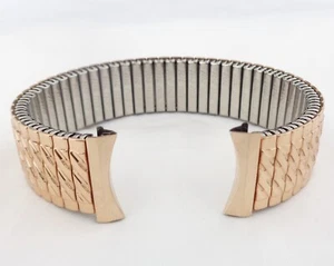 Vintage Rowi 18mm New Old Stock Rosegold Filled Herren erweiterbar Uhrenarmband - Bild 1 von 11