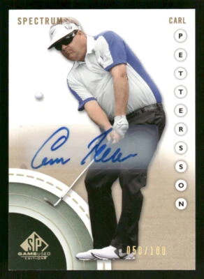 Tarjeta #/100 2014 SP Game Used Carl Pettersson Auto Spectrum Autógrafos AU,SN #19 Foto 1 de 2