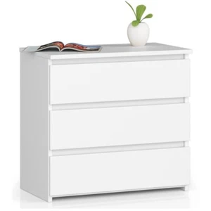 3 Schubladen Holz Schlafzimmer Nachtschrank Möbel Aufbewahrung Nachttisch Beistelltisch - Bild 1 von 6