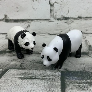 Panda Figures 1996 Safari Panda Cub & Panda Adult Figure Lot of 2 - Picture 1 of 6