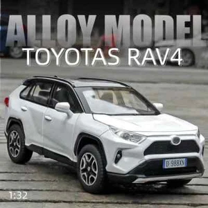 1:32 Toyota RAV4 SUV Alloy Diecast Metal Car Model Simulation Sound Light Gift - Picture 1 of 9