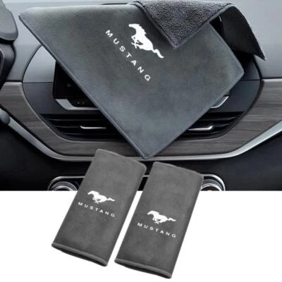 Mustang Microfiber Towel - Car Cleaning Drying Cloth - Hemming - Car Care