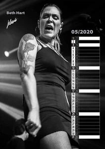 BETH HART - PÓSTER DE CALENDARIO ORIGINAL - foto de NINO JELENSKI (envío en tubo) - Imagen 1 de 1