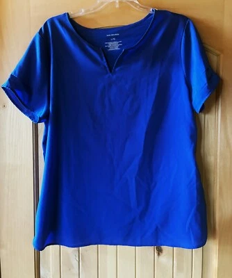 Top de manga corta para mujer Van Heusen azul cobalto L Foto 1 de 4