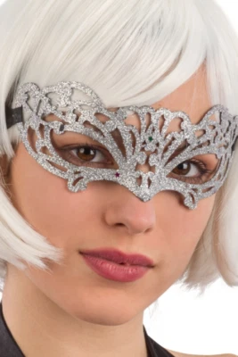 Ladies Mens Masquerade Mask Glitter Filigree Petite Classic - Image 1 of 4