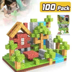100PCS Magnetic Mine!craft! Building Blocks Set Puzzle Kids Children Toy Gifts - Picture 1 of 5
