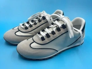 $1295 Brunello Cucinelli Women's Sneakers, Suede, Off-White & Beige, Size 41 - Picture 1 of 22