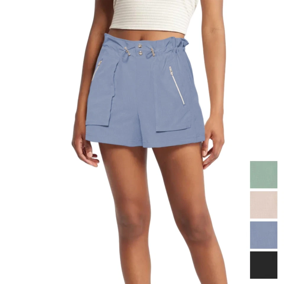 NUEVO CON ETIQUETAS C&C California Pantalones Cortos Bungee Ligeros Elastizados con Cremallera Bolsillo s:S-XL Foto 1 de 4