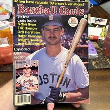1989 August BASEBALL CARDS Magazine  Mike Greenwell  Bill Ripken FF Has Cards