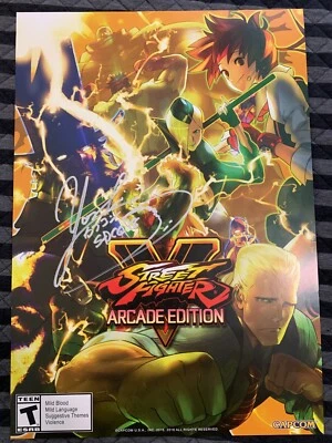 Street Fighter V SDCC 2018 Poster Signed By Yoshinori Ono Autographed Print '18 - Image 1 of 4