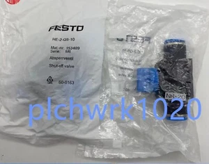1 PCS NEW IN BOX FESTO HE-2-QS-10 Globe Valve No. 153469 Manual On-Off Valve - Picture 1 of 4