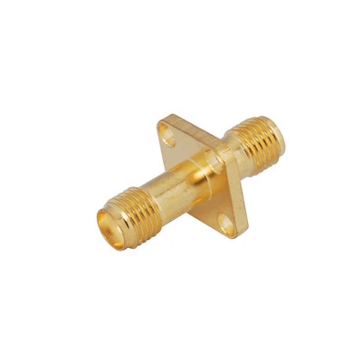 50pcs SMA female to Jack 4 hole panel mount straight RF Coax adapter connector - Image 1 of 3