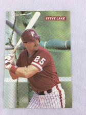 1989 Philadelphia Phillies Team Issue TastyKake Photo Card-Steve Lake