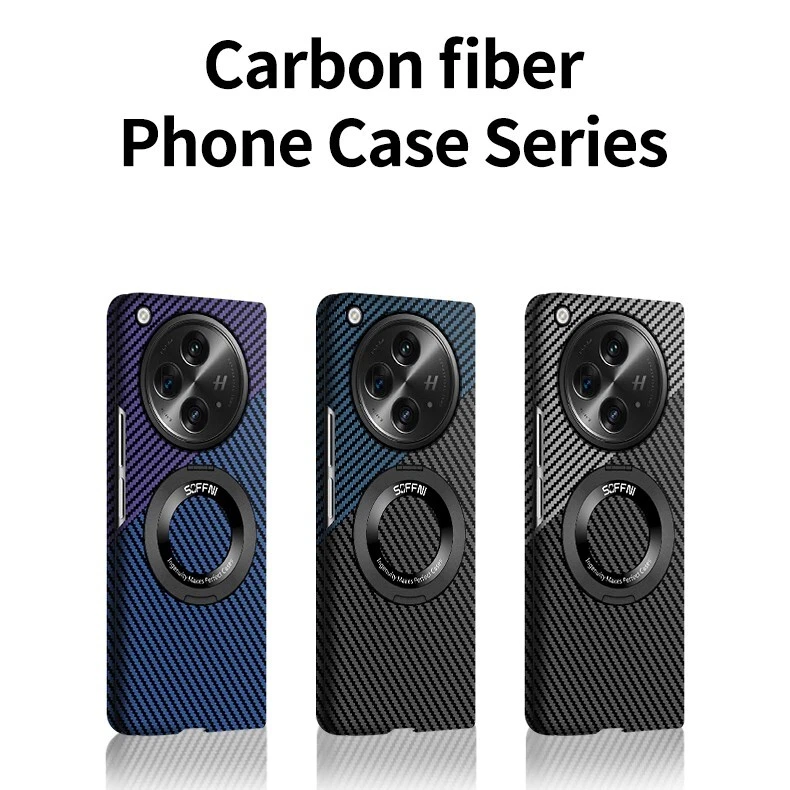For One Plus Open/OPPO Find N3 Magnetic Magsafe Slim Carbon Fiber PC Case Cover - Image 1 of 4