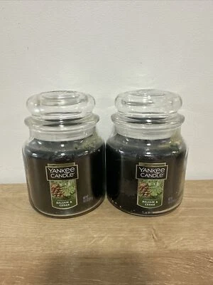 Yankee Candle Balsam & Cedar Scented Jar Candle Lot 2 14.5 oz Each Minimal Burn - Изображение 1 из 3
