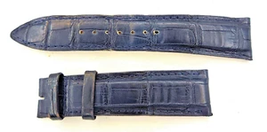 Jaeger LeCoultre Genuine Alligator Dark navy blue Watch Strap 21/18mm, 79+117mm - Picture 1 of 2
