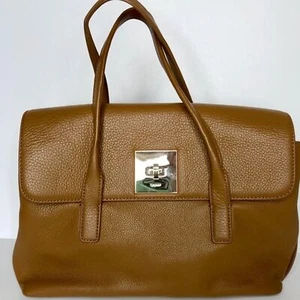 DKNY Brown leather Doctor satchel handbag medium size - Picture 1 of 8