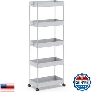 SPACEKEEPER 5-stufiger Rollwagen, Badezimmer Aufbewahrung Organizer Allzweckwagen, Mob - Bild 1 von 5