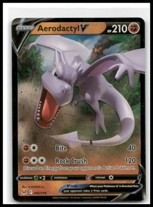 2022 Pokemon Sword & Shield Lost Origin Aerodactyl V #092/196 Holo - Imagen 1 de 2