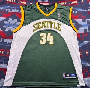 Vintage Ray Allen Seattle Supersonics Jersey Men’s XL Reebok 90s Y2K NBA #34 - Picture 1 of 11