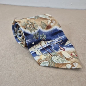 Vintage Reyn Spooner Neck Tie 100% Silk Hawaiian Hula Dancer Made in USA - Picture 1 of 7