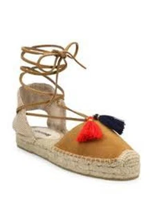 NWOB Soludos Lauren Lace Up Espadrilles unique and so adorable 7 sandals - Picture 1 of 9