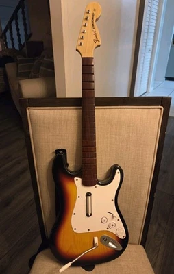 Harmonix Rock Band Fender Sunburst Stratocaster For Wii Model NWGTS2 No Dongle - Image 1 of 4